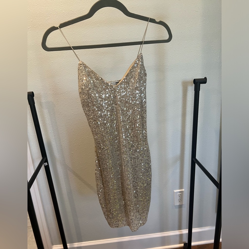 Fashion nova sparkly mini dress (has matching jacket) xs